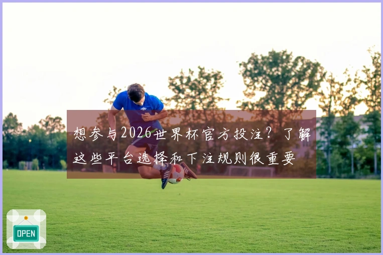 想参与2026世界杯官方投注？了解这些平台选择和下注规则很重要